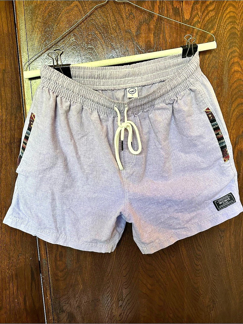 Wowie Nomad Shorts Men's Purple Lavender Size Medium with Drawstring